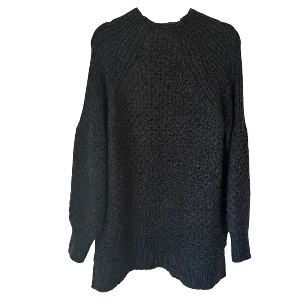 Anthropologie Alpaca Dark Gray  Knit Women's Sweater Size XL